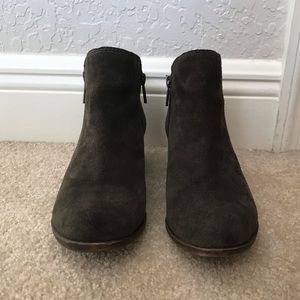 Lucky Brand Green Suede Ankle Boots
